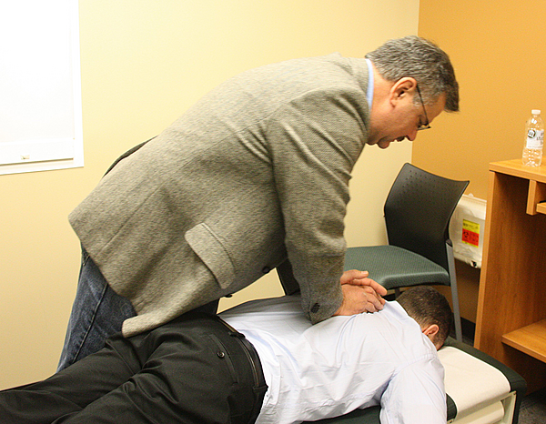 Chiropractic spinal adjustment