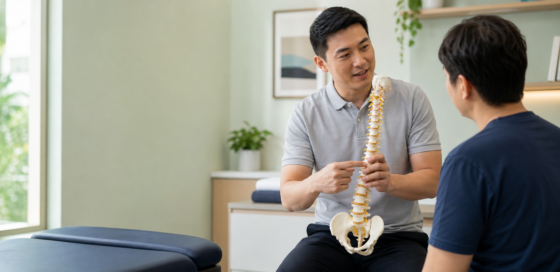 Premium chiropractic consultation scene for final call to action